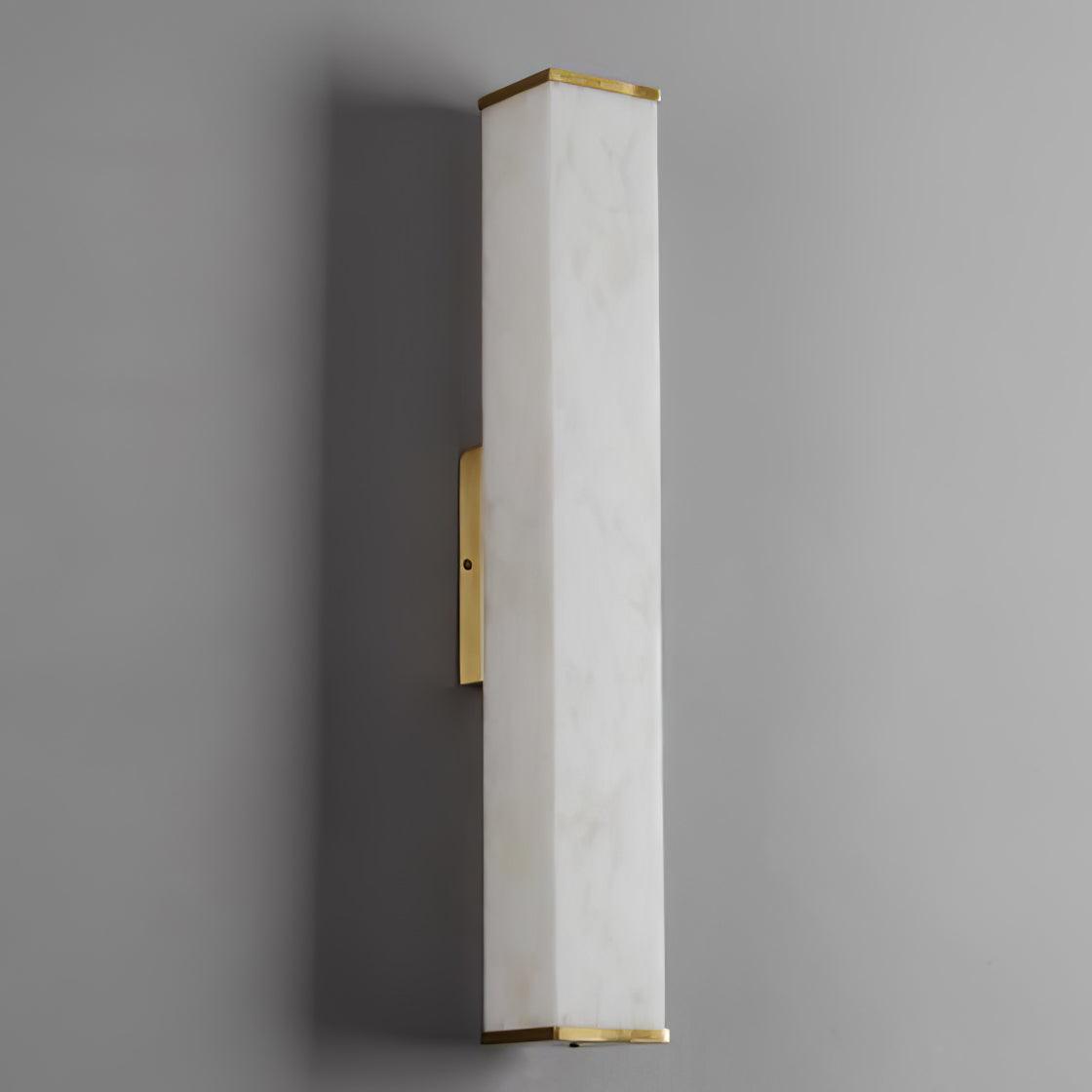 Cuboid Alabaster Wall Light, Hardwired Wall Sconce, detail 19