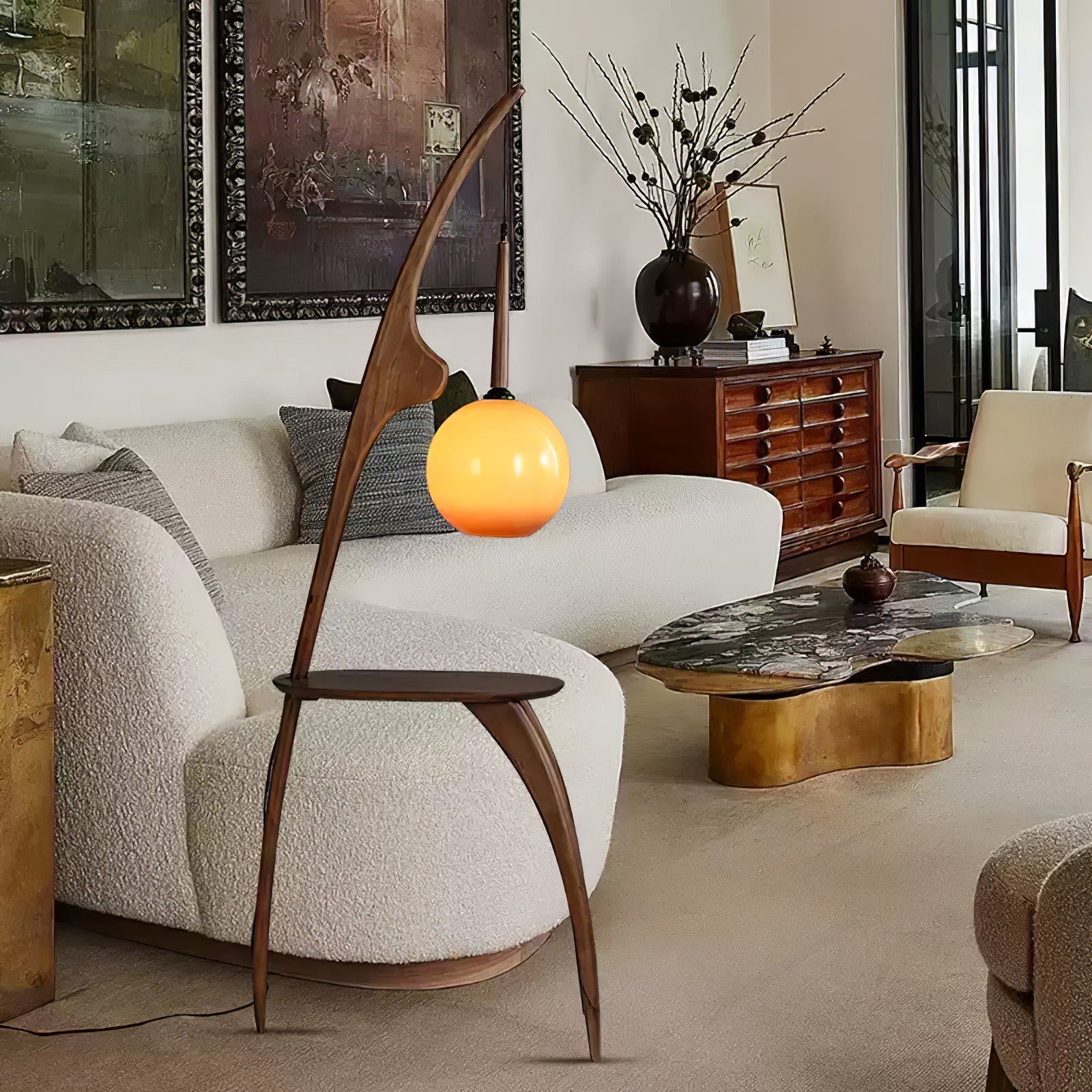 Curved Mantis Arm Floor Light, Floor Lamp, detail 23