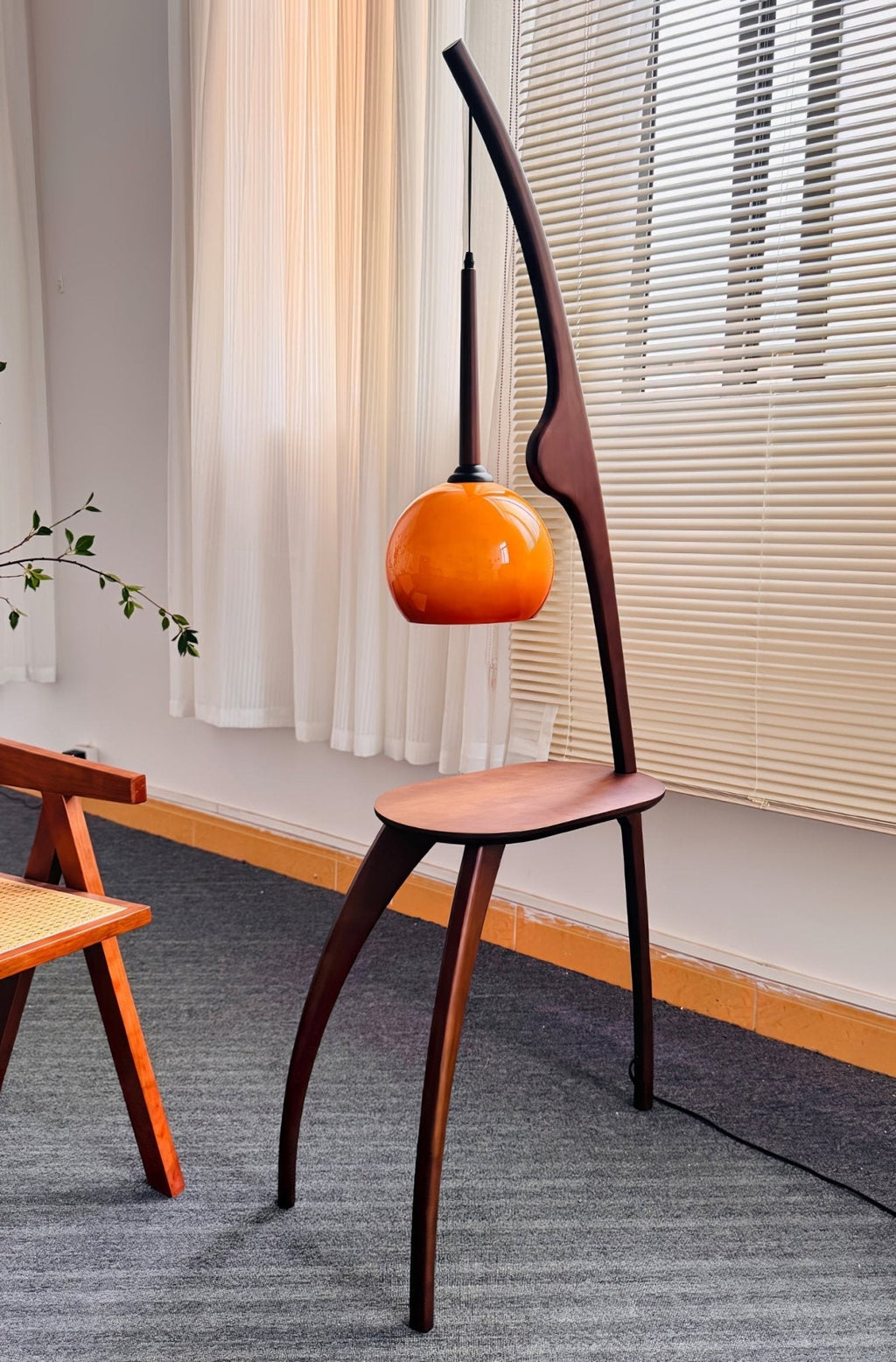 Curved Mantis Arm Floor Light, Floor Lamp, detail 9