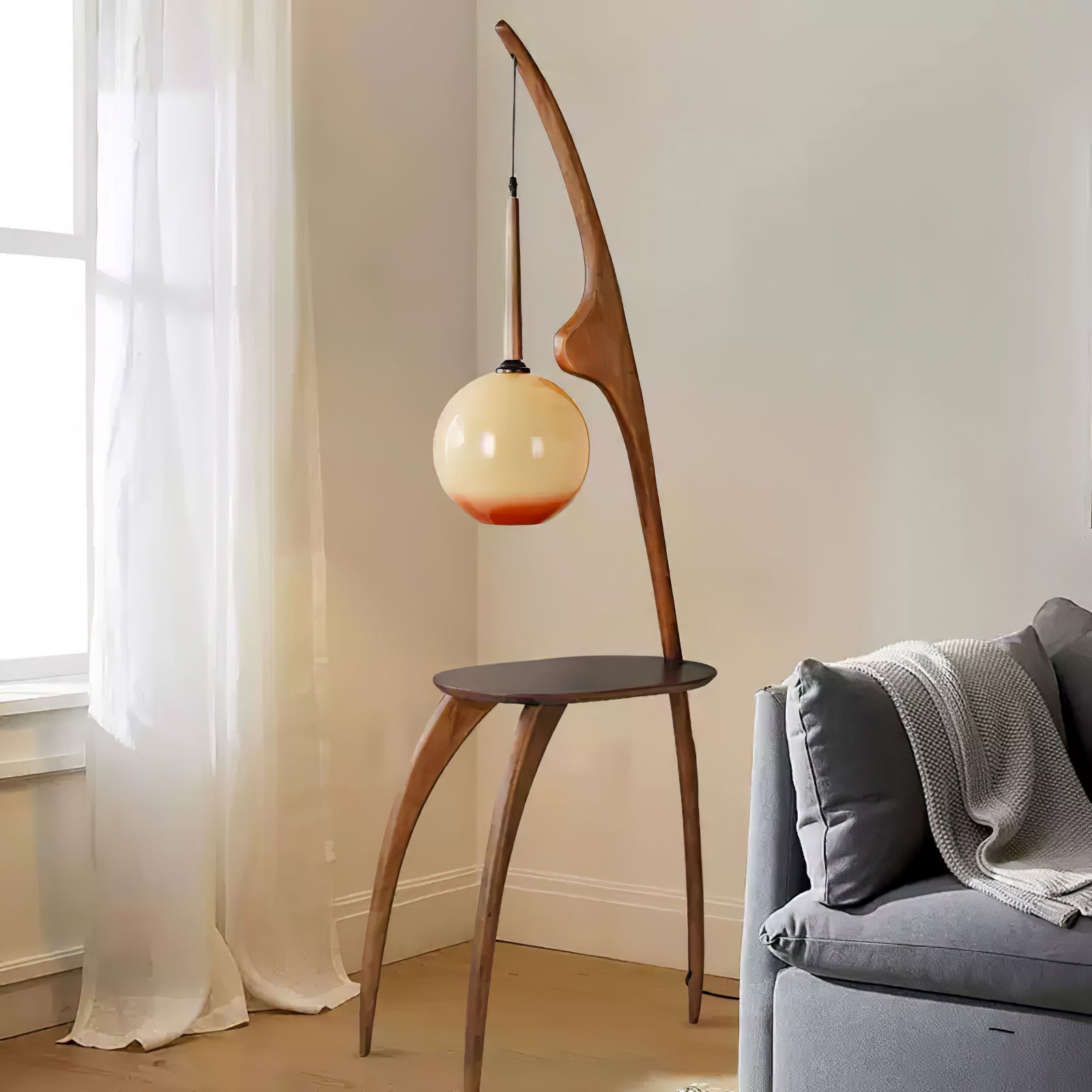 Curved Mantis Arm Floor Light, Floor Lamp, detail 4