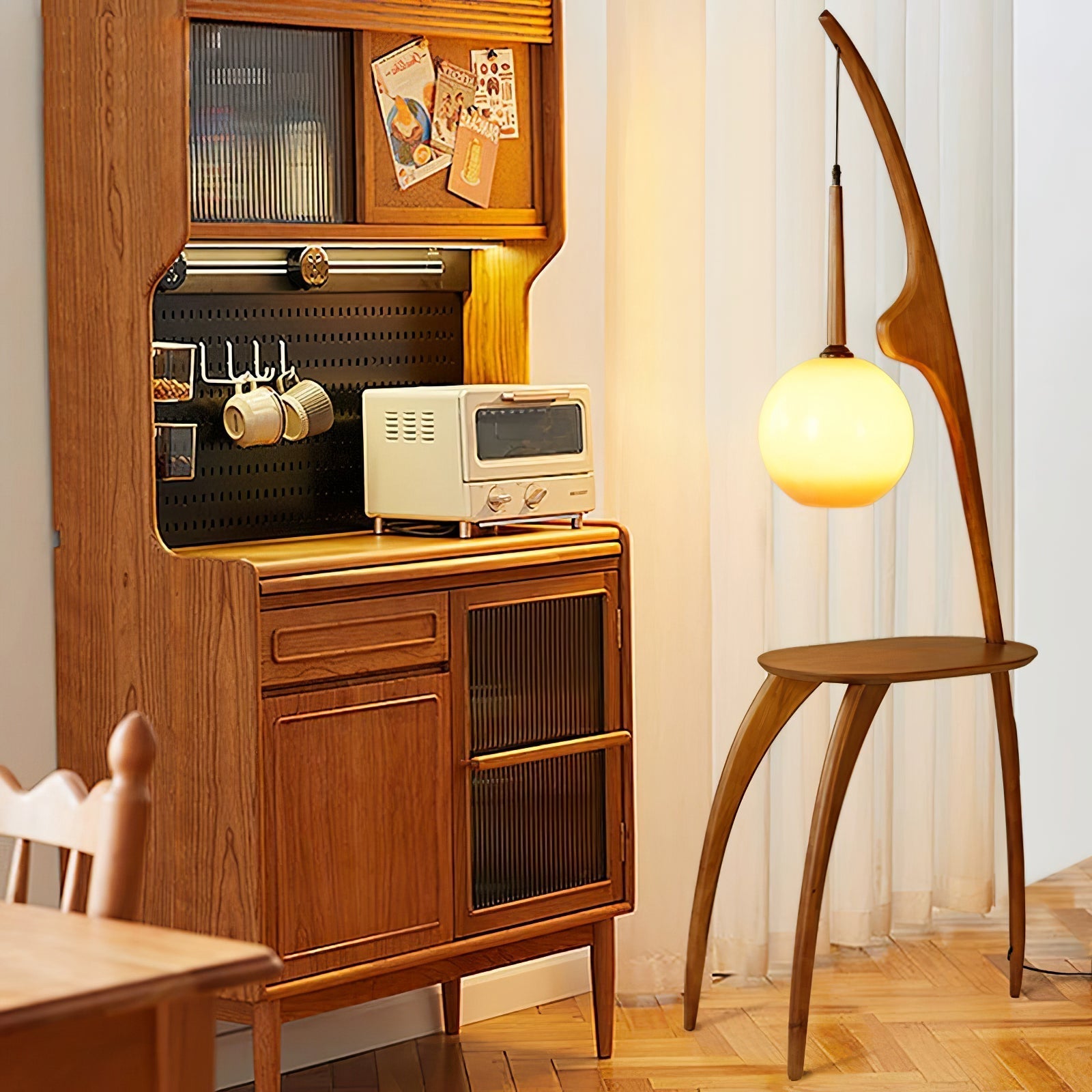 Curved Mantis Arm Floor Light, Floor Lamp, detail 3
