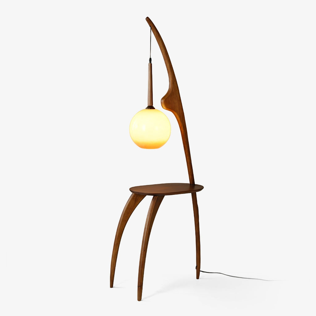 Curved Mantis Arm Floor Light, Floor Lamp, Metal, Model A Dia 50cm x H 165cm
