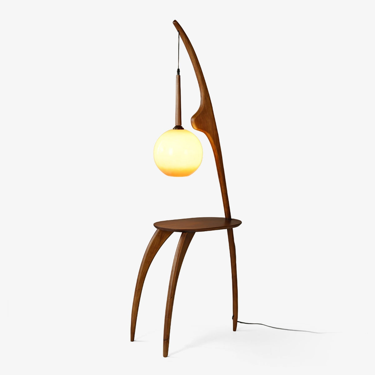 Curved Mantis Arm Floor Light, Floor Lamp, Metal, Model A Dia 50cm x H 165cm