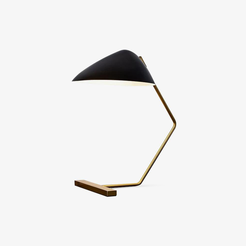 Curvilinear Mid-Century Table Light, Bedside Table Lamp, detail 2