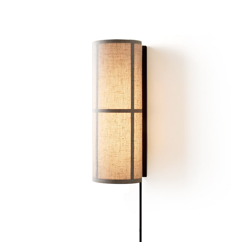Cylinder Fabric Wall Light, Hardwired Wall Sconce, detail 20