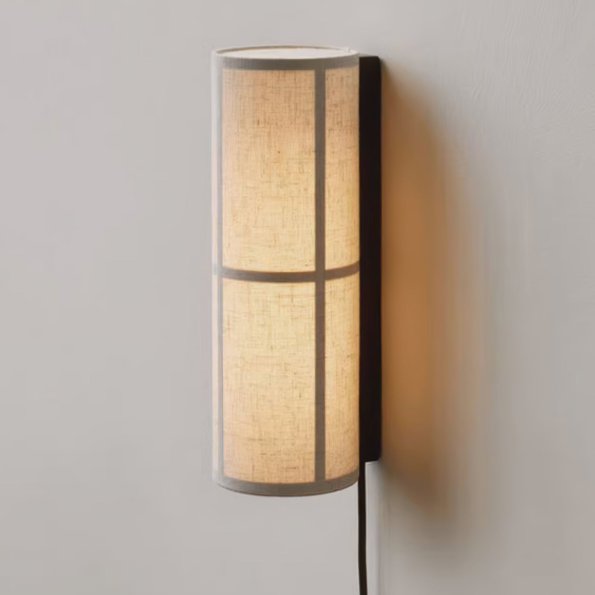 Cylinder Fabric Plug-In Wall Light, Plug-In Wall Sconce, detail 12