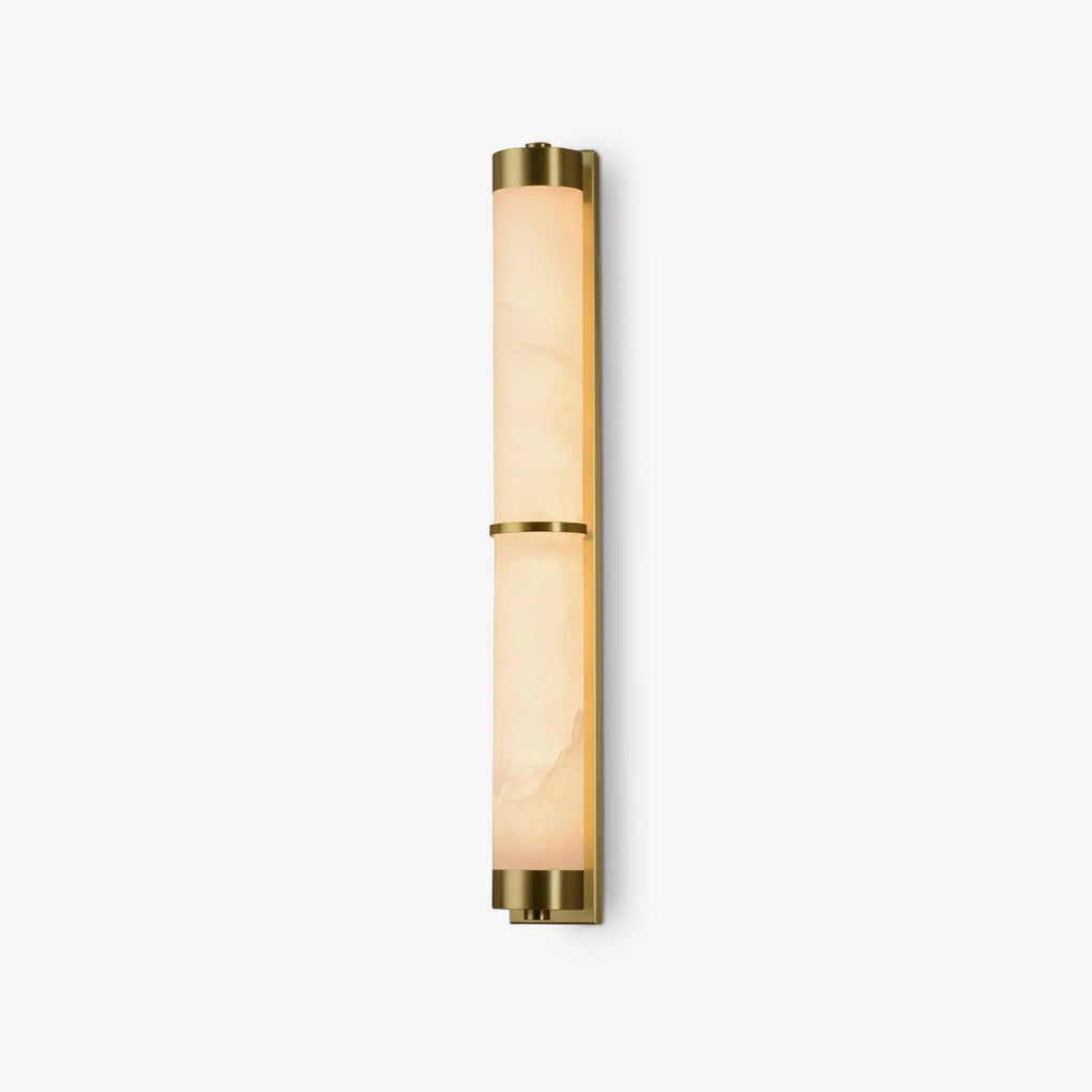 Cylindra Alabaster Brass Wall Light, Hardwired Wall Sconce, detail 2