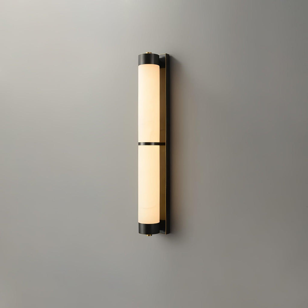 Cylindra Alabaster Brass Wall Light, Hardwired Wall Sconce, detail 26