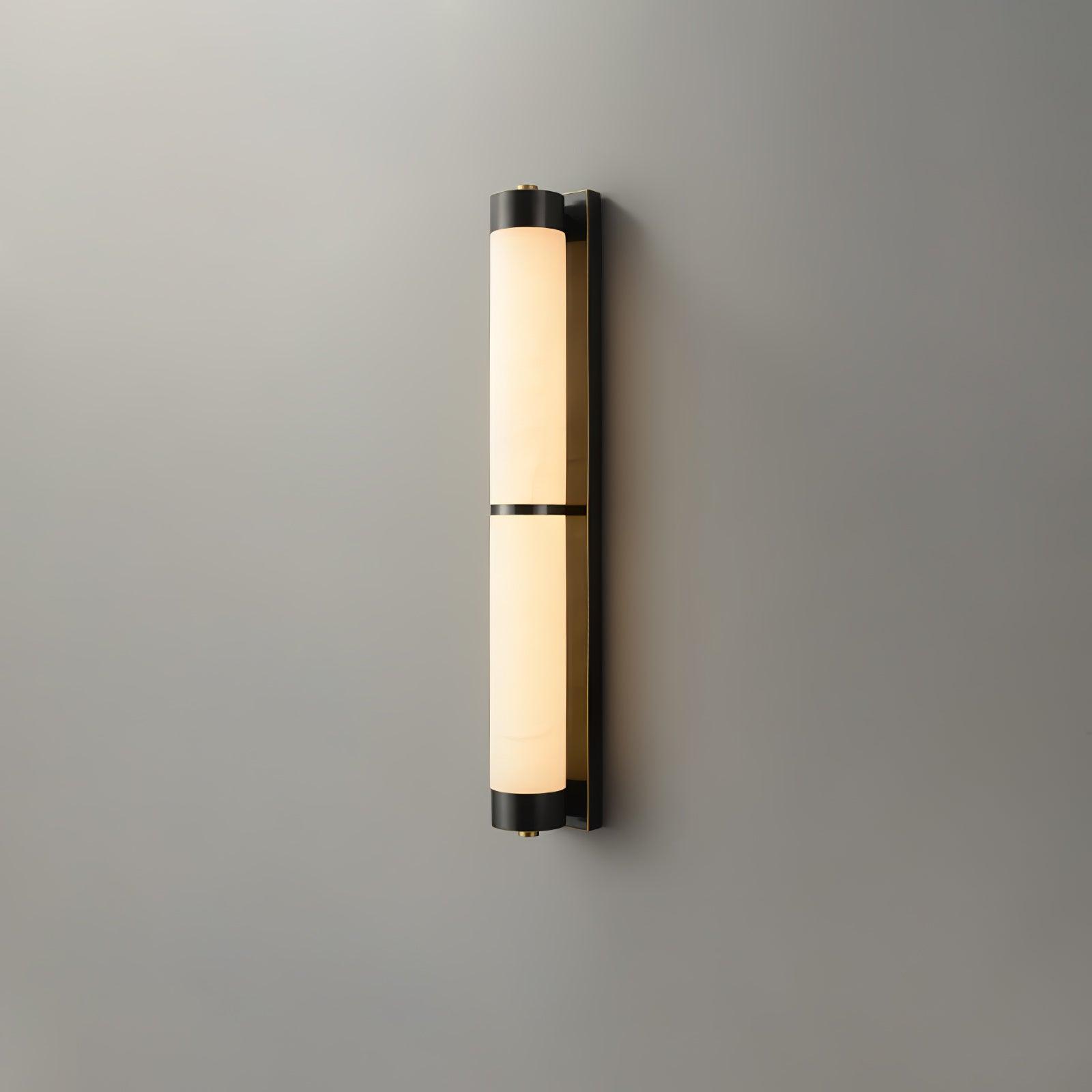 Cylindra Alabaster Brass Wall Light, Hardwired Wall Sconce, detail 26