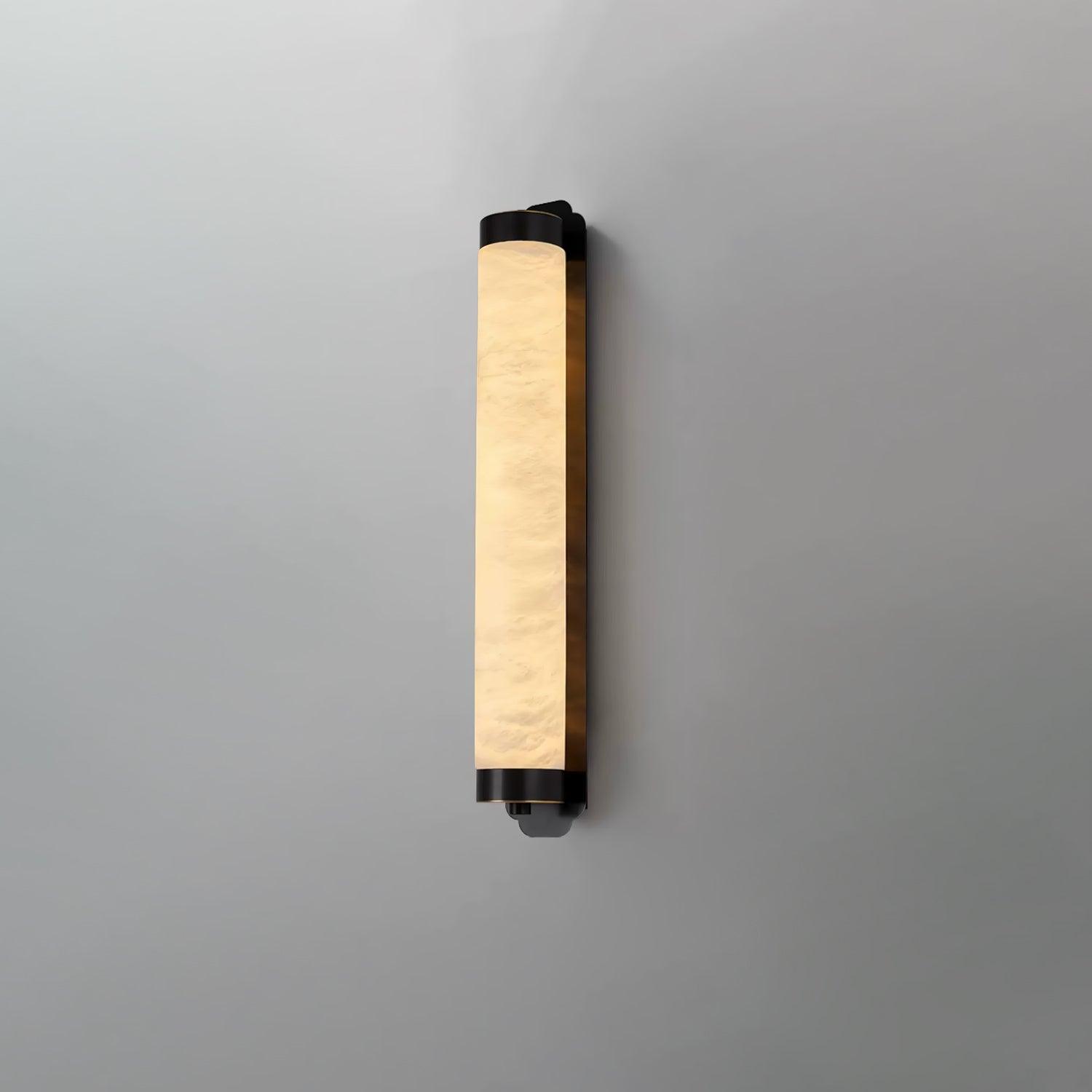 Cylindra Alabaster Brass Wall Light, Hardwired Wall Sconce, detail 28
