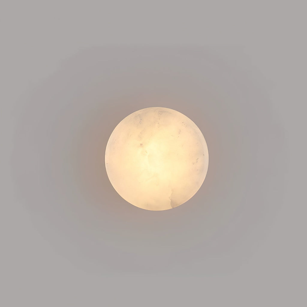 Cylindrical Alabaster Wall Light, Hardwired Wall Sconce, detail 23