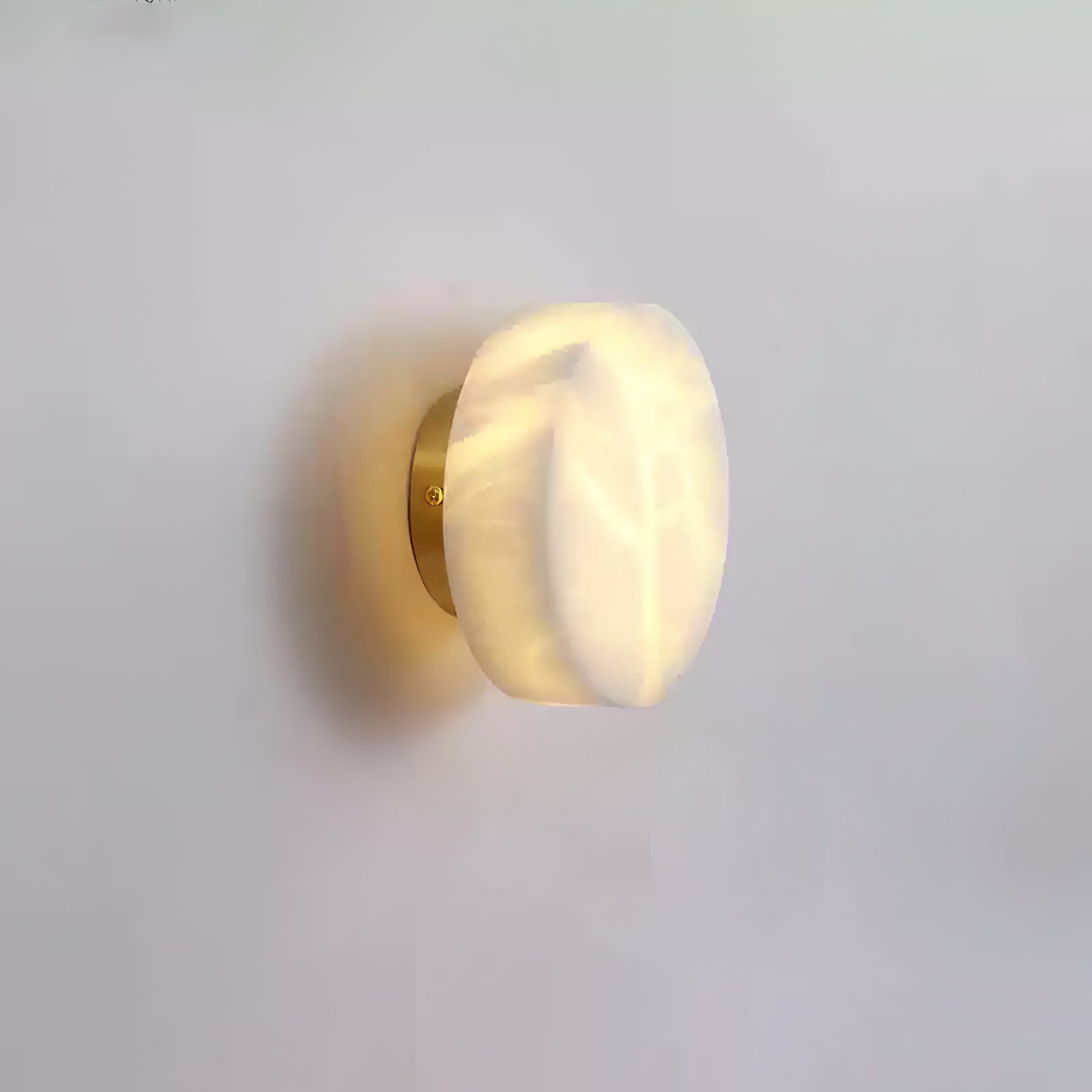 Cylindrical Alabaster Wall Light, Hardwired Wall Sconce, detail 24