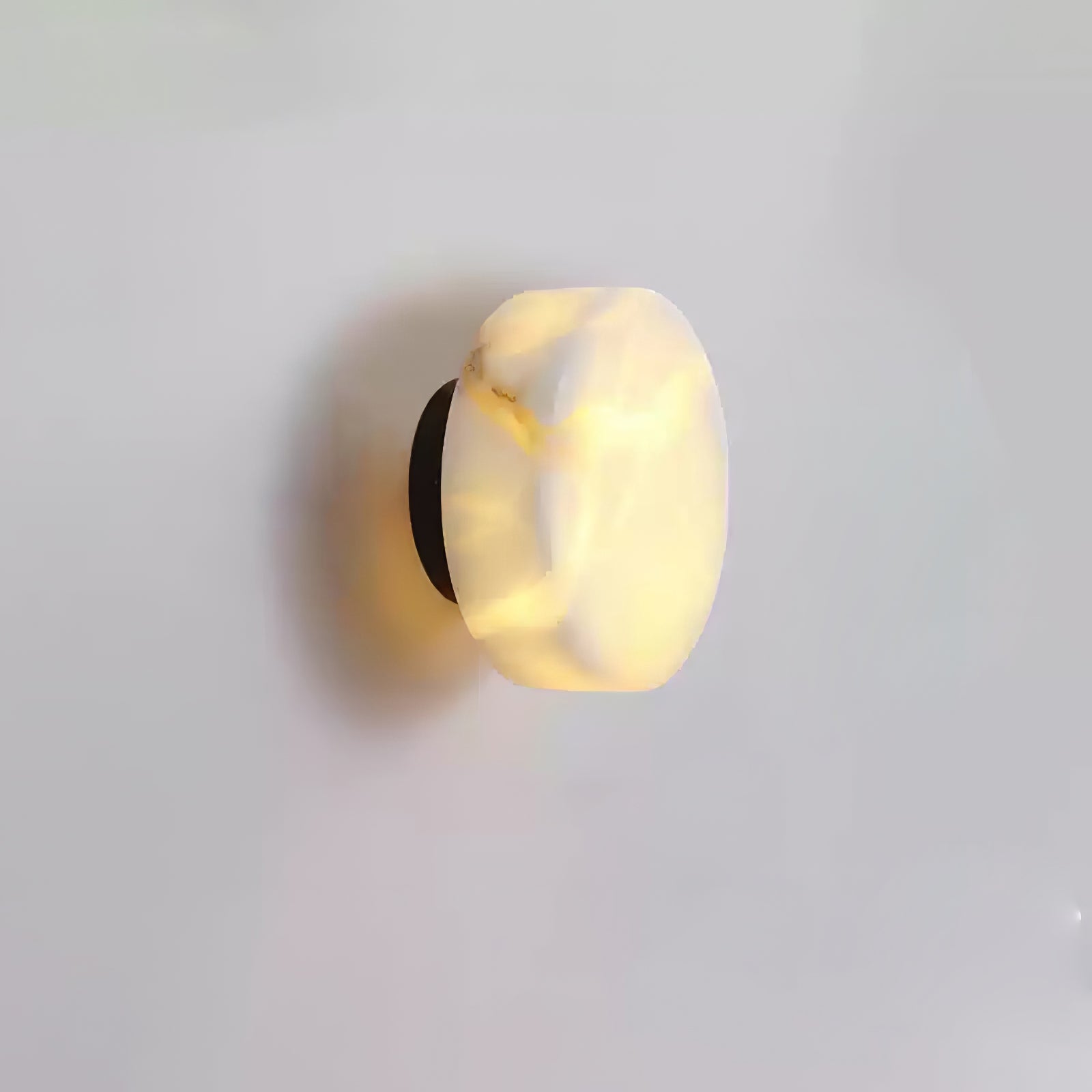 Cylindrical Alabaster Wall Light, Hardwired Wall Sconce, detail 25