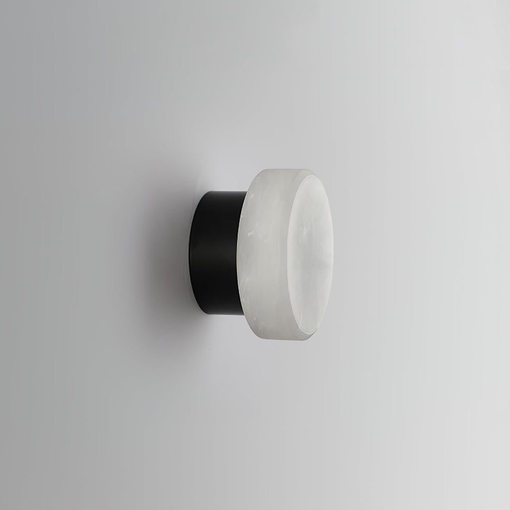 Cylindrical Alabaster Wall Light, Hardwired Wall Sconce, detail 18