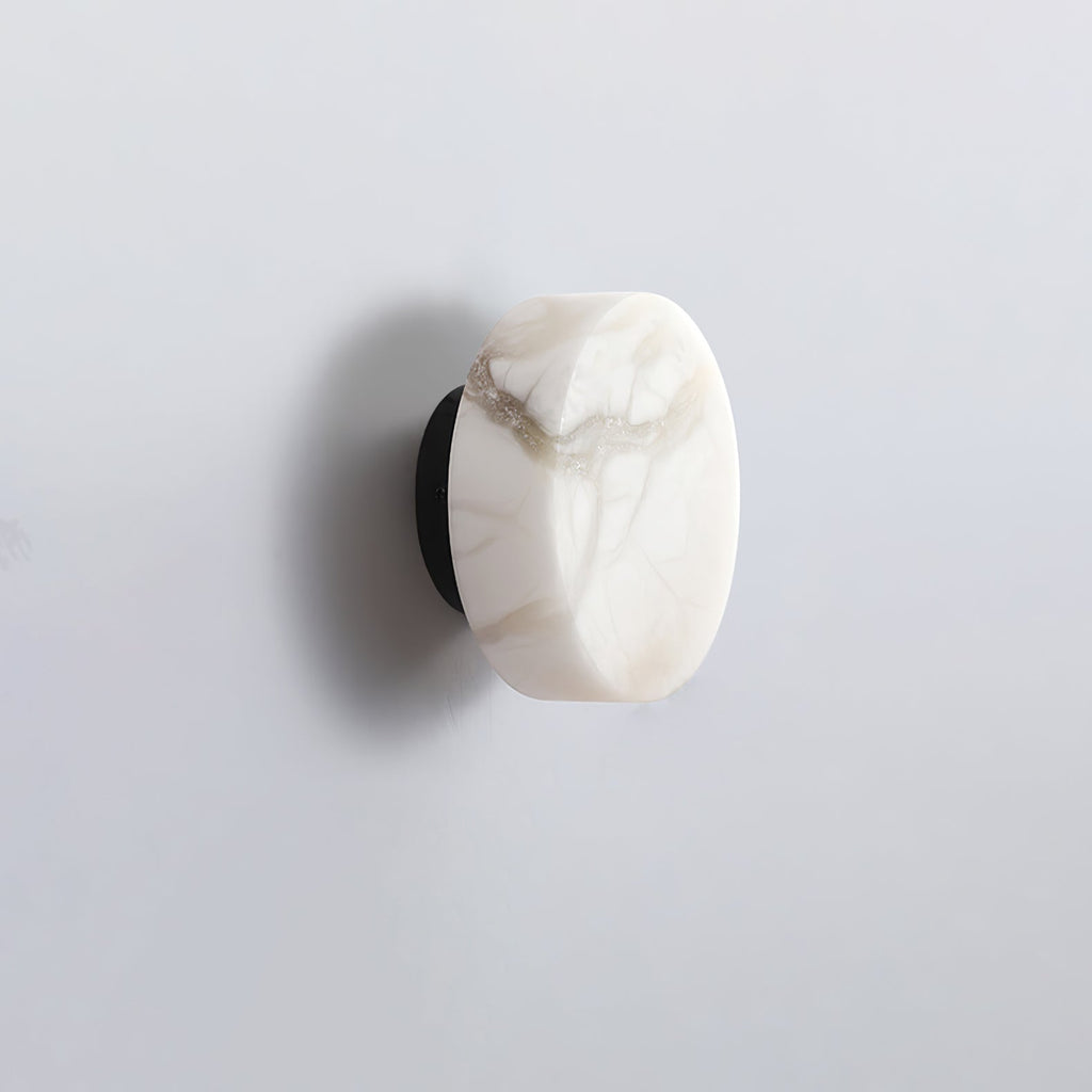 Cylindrical Alabaster Wall Light, Hardwired Wall Sconce, detail 20