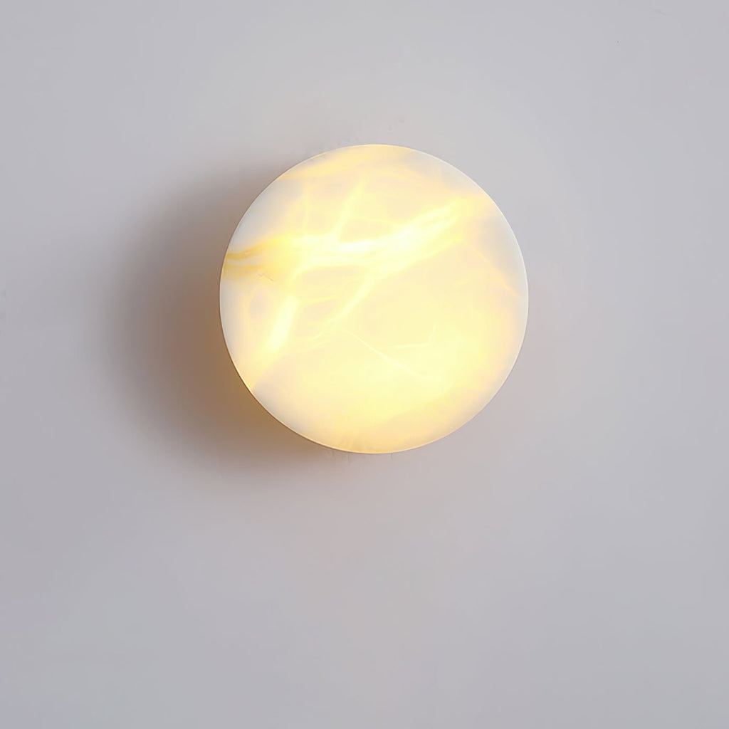 Cylindrical Alabaster Wall Light, Hardwired Wall Sconce, detail 4