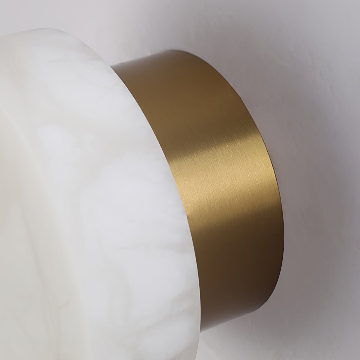 Cylindrical Alabaster Wall Light, Hardwired Wall Sconce, detail 5