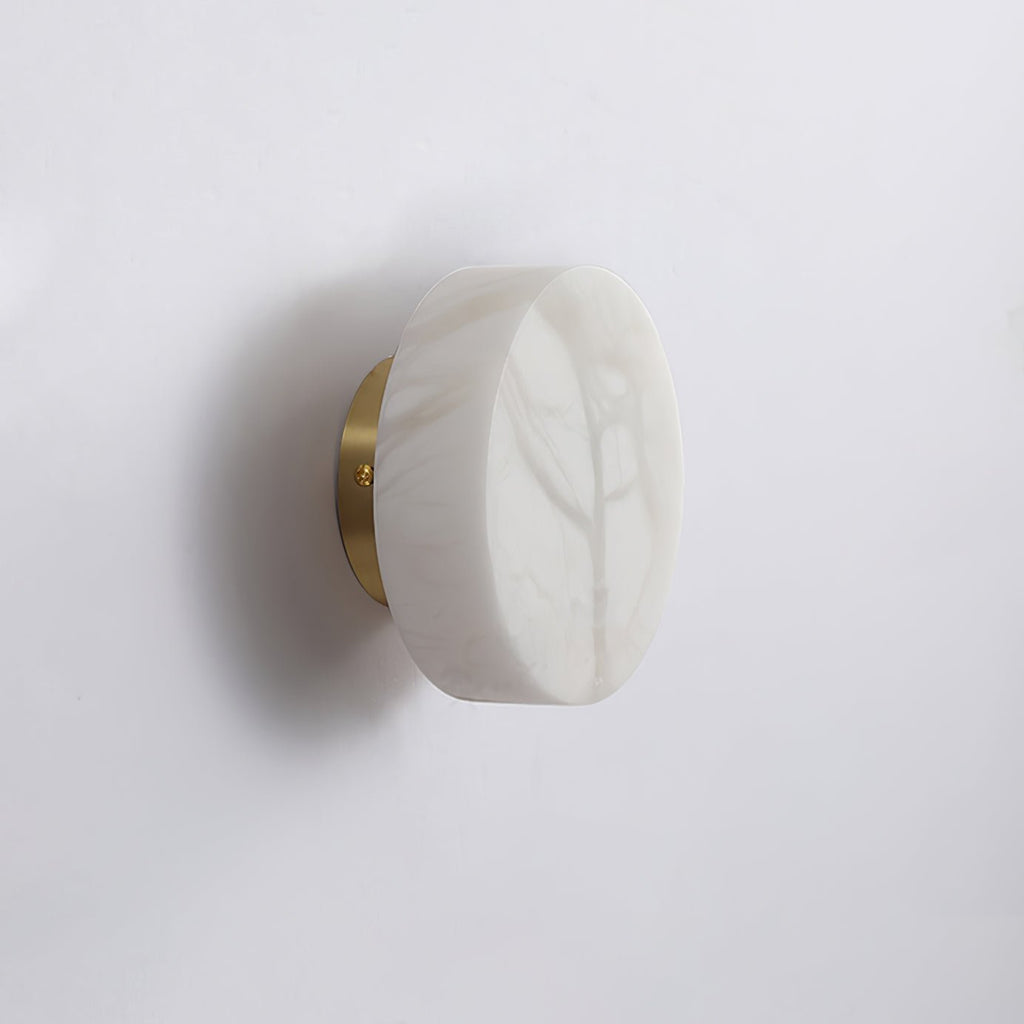 Cylindrical Alabaster Wall Light, Hardwired Wall Sconce, detail 3