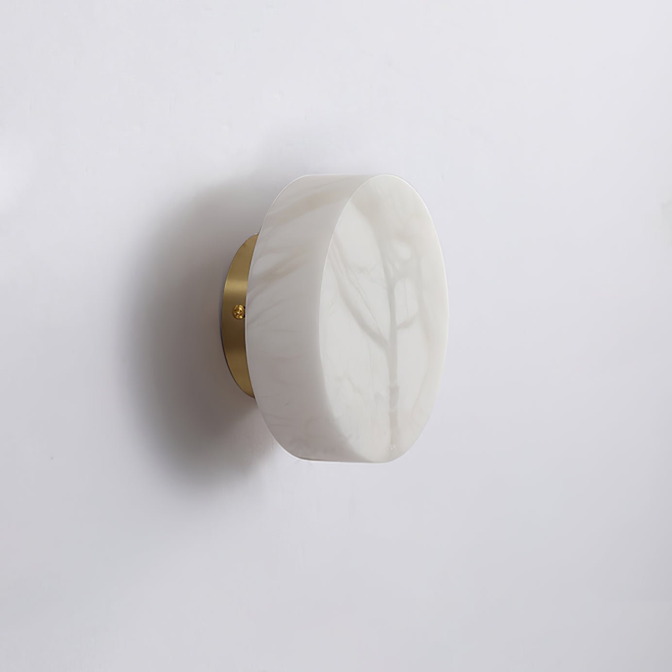 Cylindrical Alabaster Wall Light, Hardwired Wall Sconce, detail 3