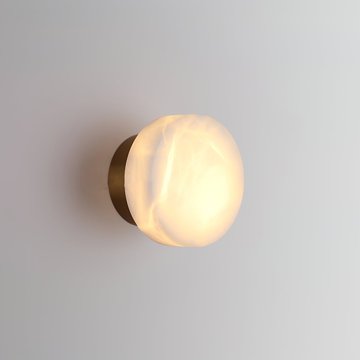 Cylindrical Alabaster Wall Light, Hardwired Wall Sconce, detail 6
