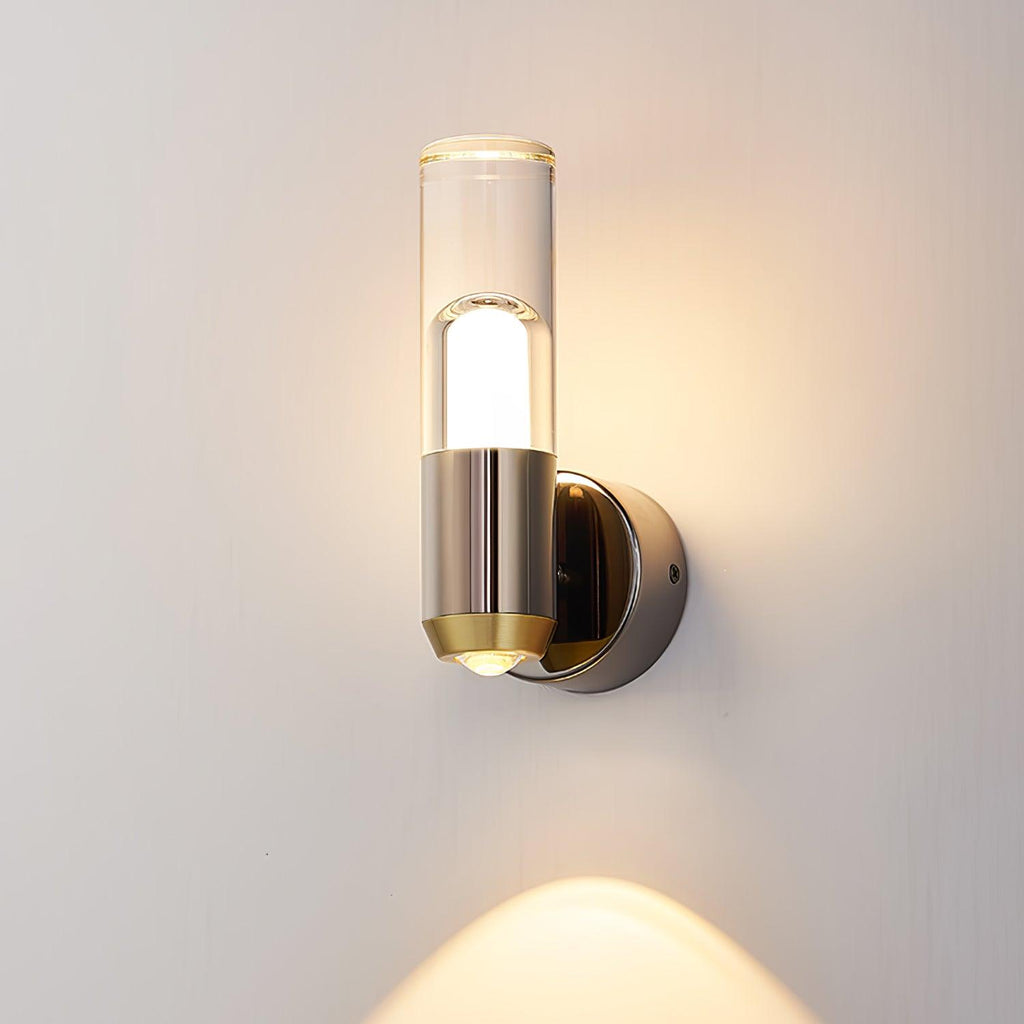 Cylindrical Contemporary Wall Light, Hardwired Wall Sconce, detail 5