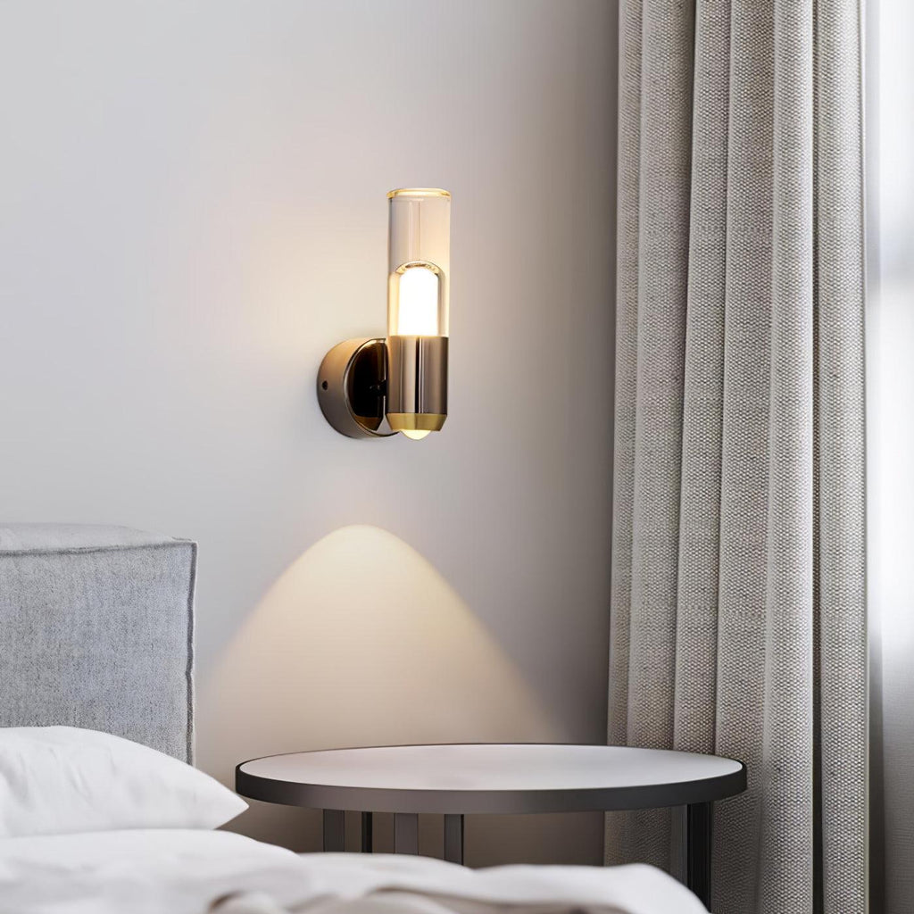 Cylindrical Contemporary Wall Light, Hardwired Wall Sconce, detail 3