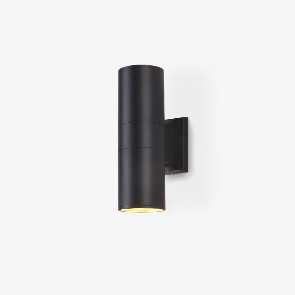 Cylindrical Exterior Wall Light, Outdoor Wall Light, Metal, ∅ 4.3″ x H 11.8″