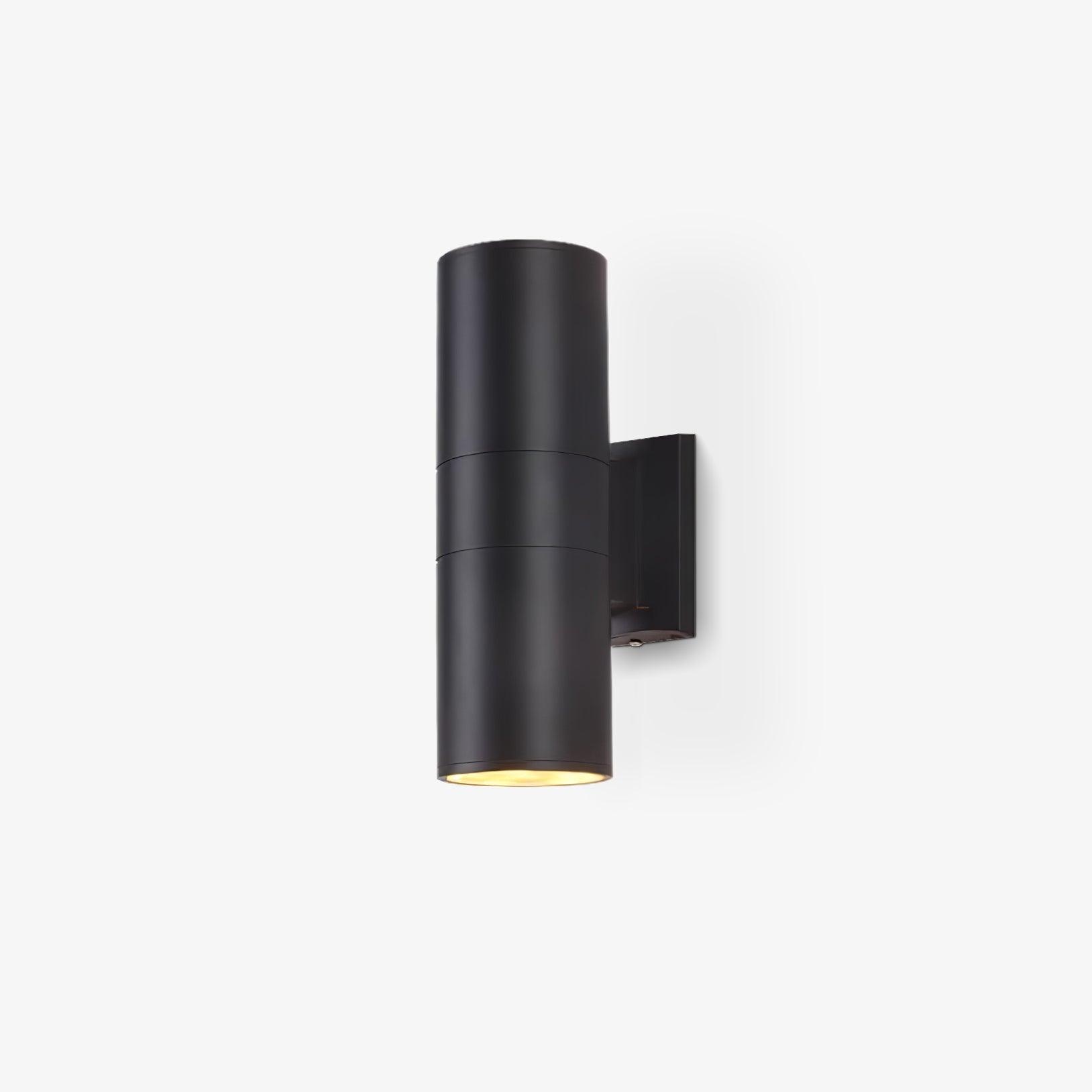 Cylindrical Exterior Wall Light, Outdoor Wall Light, Metal, ∅ 4.3″ x H 11.8″