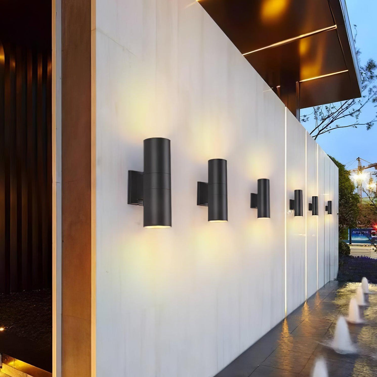 Cylindrical Exterior Wall Light, Outdoor Wall Light, detail 9
