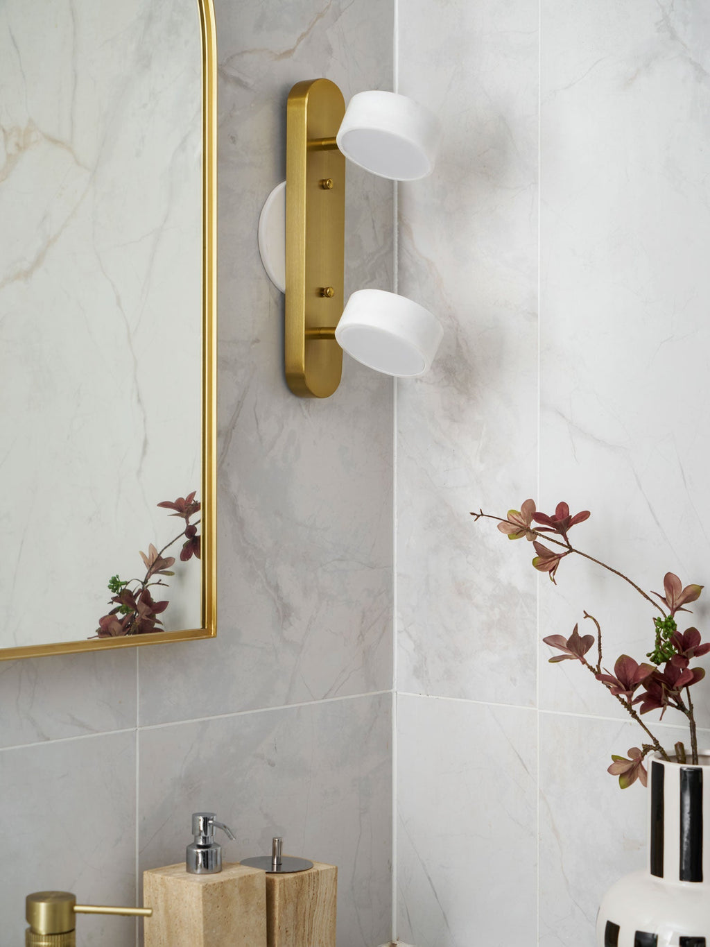 Traviso Trio Vanity Fixture, Bathroom Vanity Light, detail 9