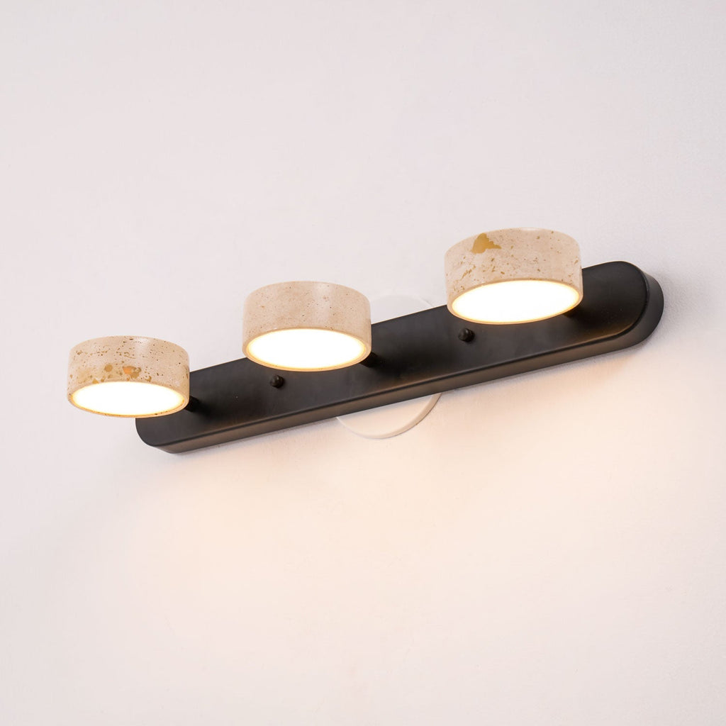 Traviso Trio Vanity Fixture, Bathroom Vanity Light, detail 3