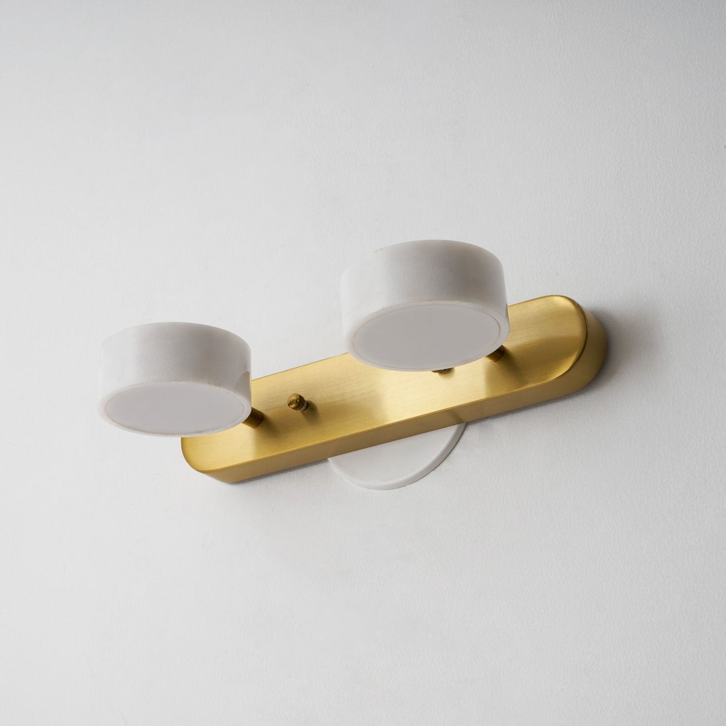 Traviso Trio Vanity Fixture, Bathroom Vanity Light, Yellow Travertine, Depth from wall Size: H 16cm