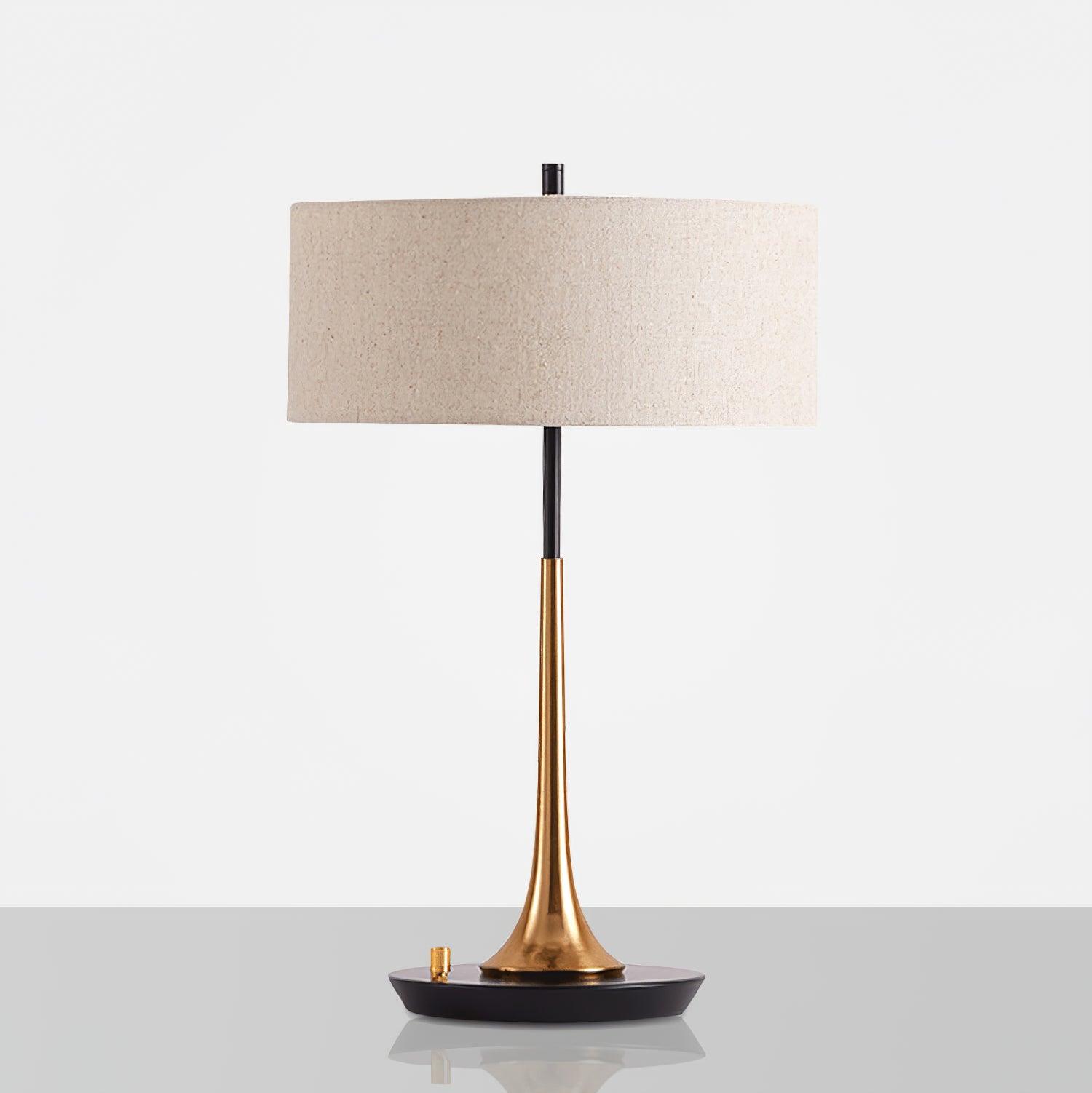 Dana Table Light, Bedside Table Lamp, Metal, ∅ 14.1″ x H 21.6″