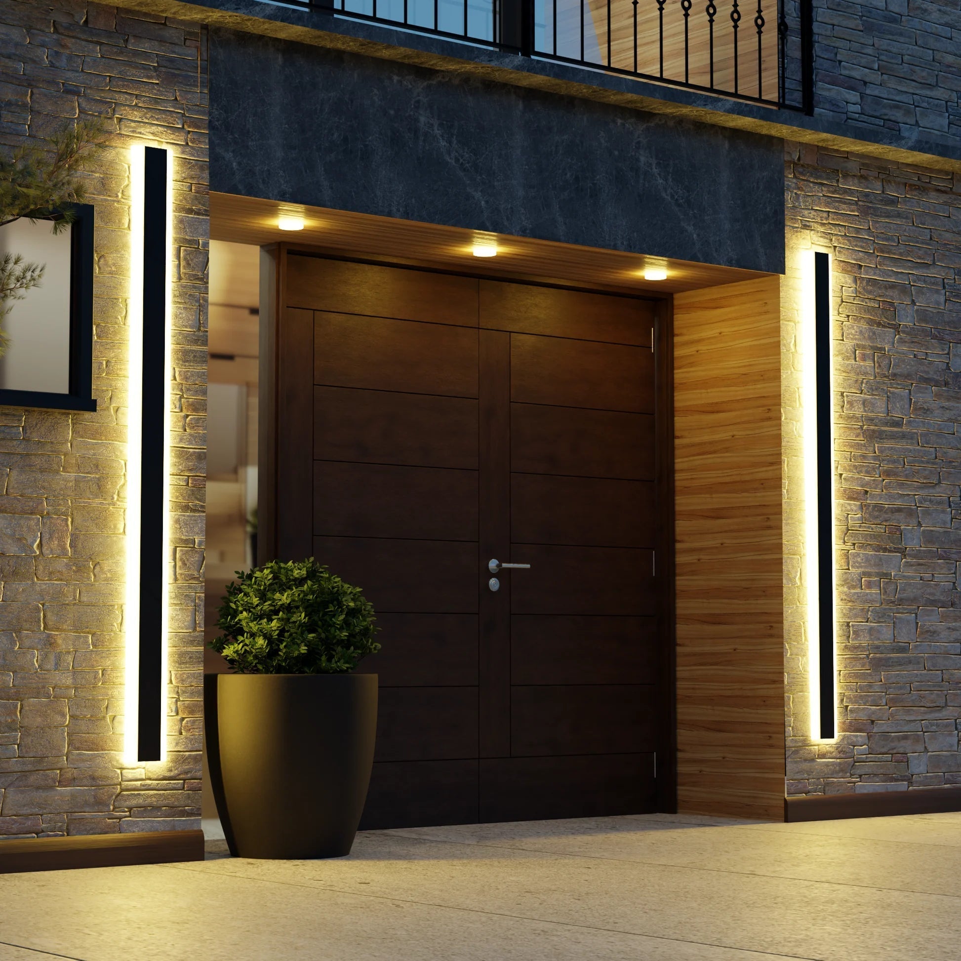 Linear LED Long Exterior Wall Light Clean-Lined Exterior Wall Mount Lights Waterproof for Porch, Outdoor Wall Light, 23.4"