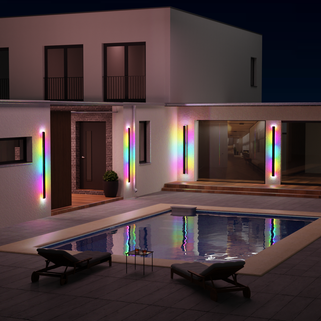 Linear LED Long Exterior Wall Light Clean-Lined Exterior Wall Mount Lights Waterproof for Porch, Outdoor Wall Light, detail 14