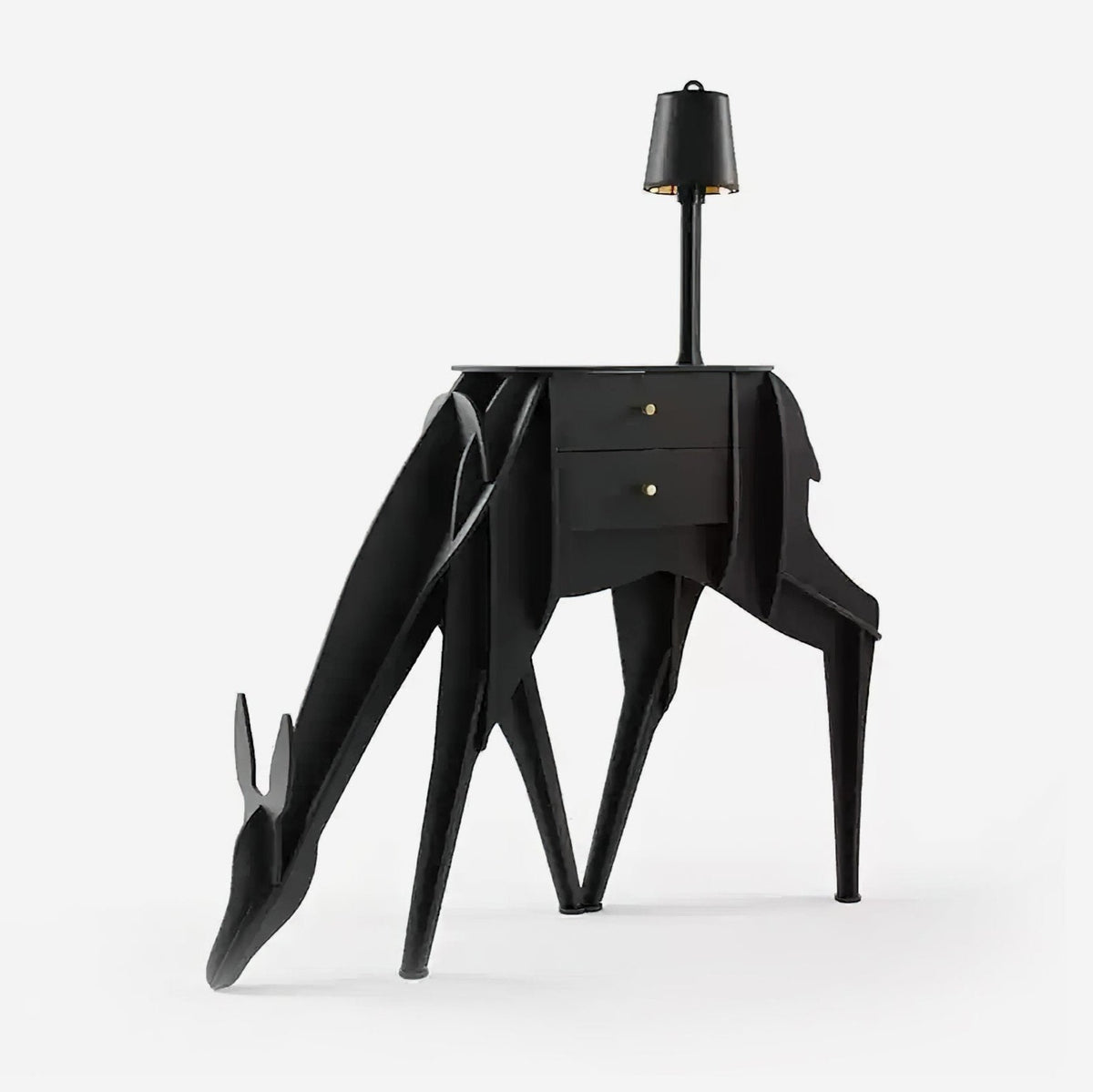 Deer Art Floor Light, Floor Lamp, Resin board, L 108cm x H 126cm