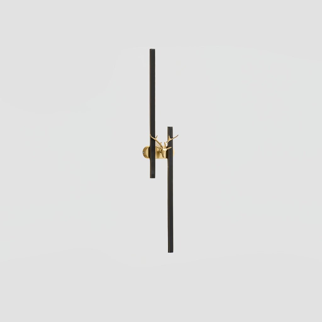 Deer Brass Wall Light, Hardwired Wall Sconce, detail 25