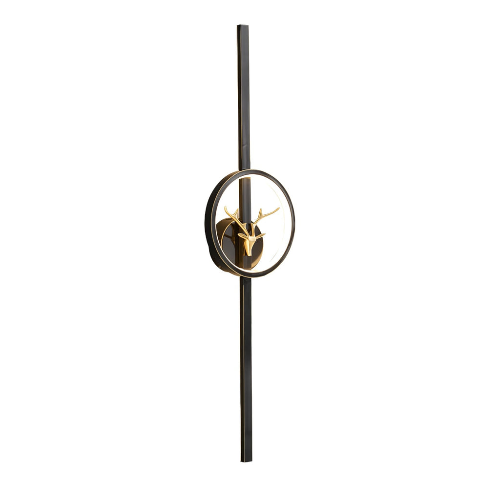 Deer Brass Wall Light, Hardwired Wall Sconce, detail 33