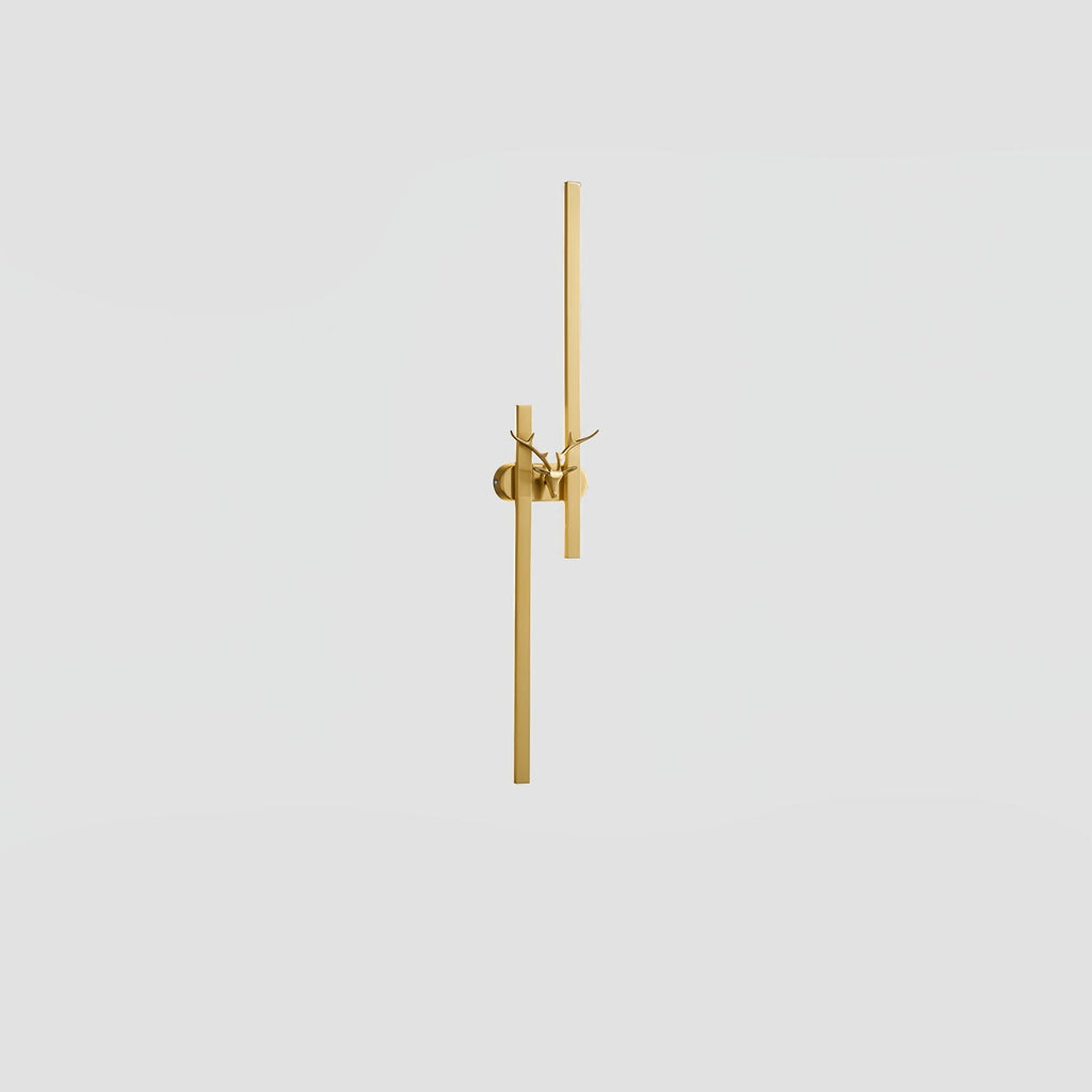 Deer Brass Wall Light, Hardwired Wall Sconce, detail 21