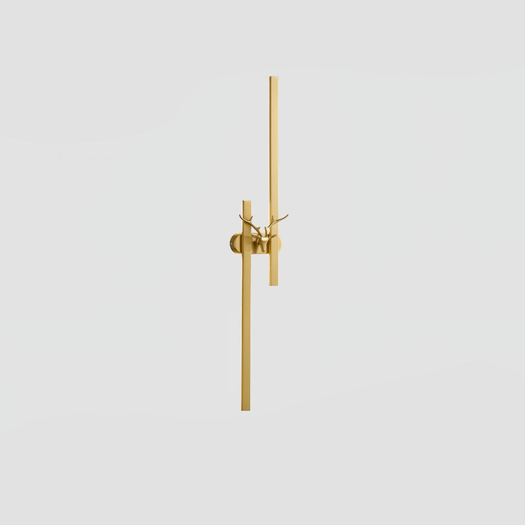 Deer Brass Wall Light, Hardwired Wall Sconce, detail 22
