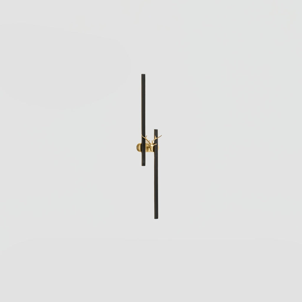 Deer Brass Wall Light, Hardwired Wall Sconce, detail 23