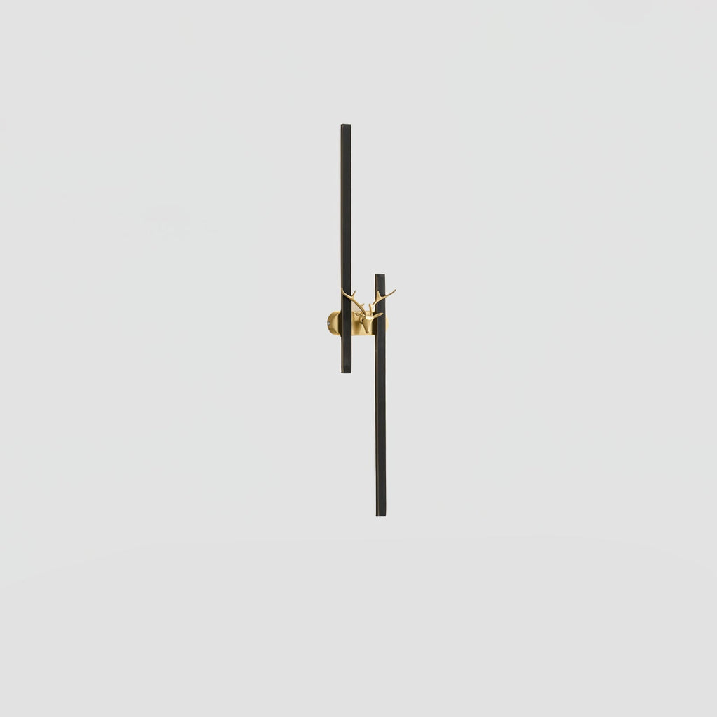 Deer Brass Wall Light, Hardwired Wall Sconce, detail 24