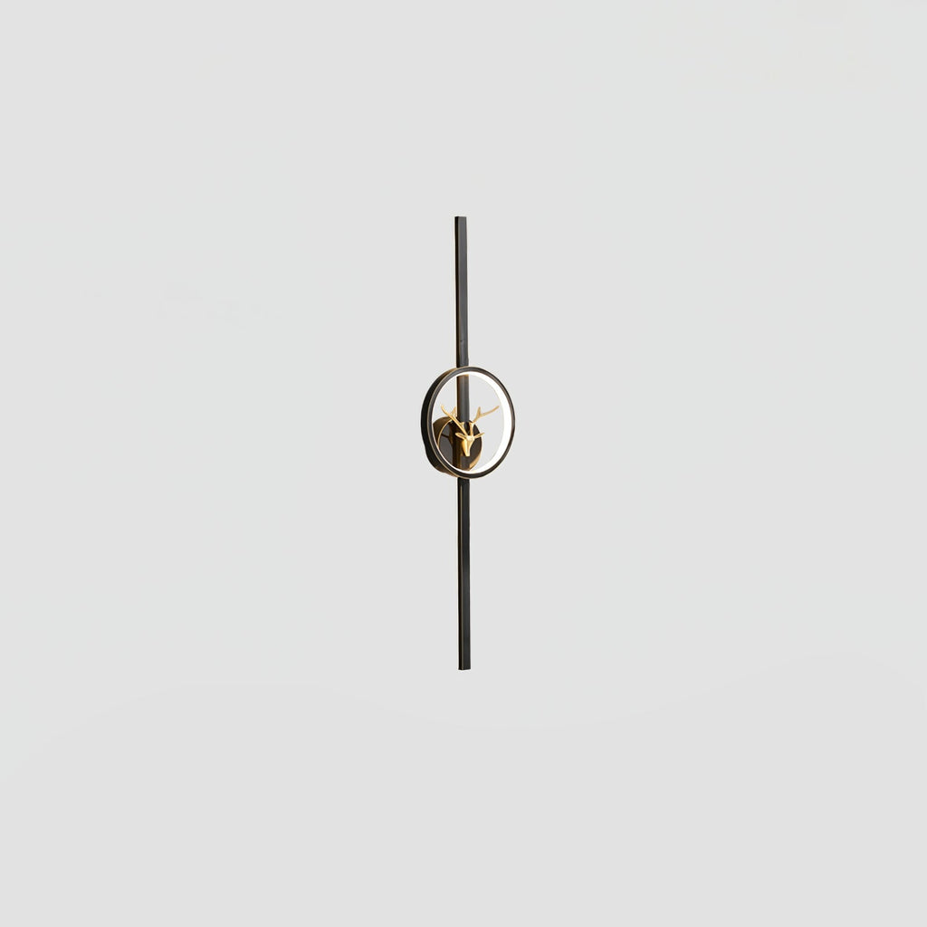 Deer Brass Wall Light, Hardwired Wall Sconce, detail 29