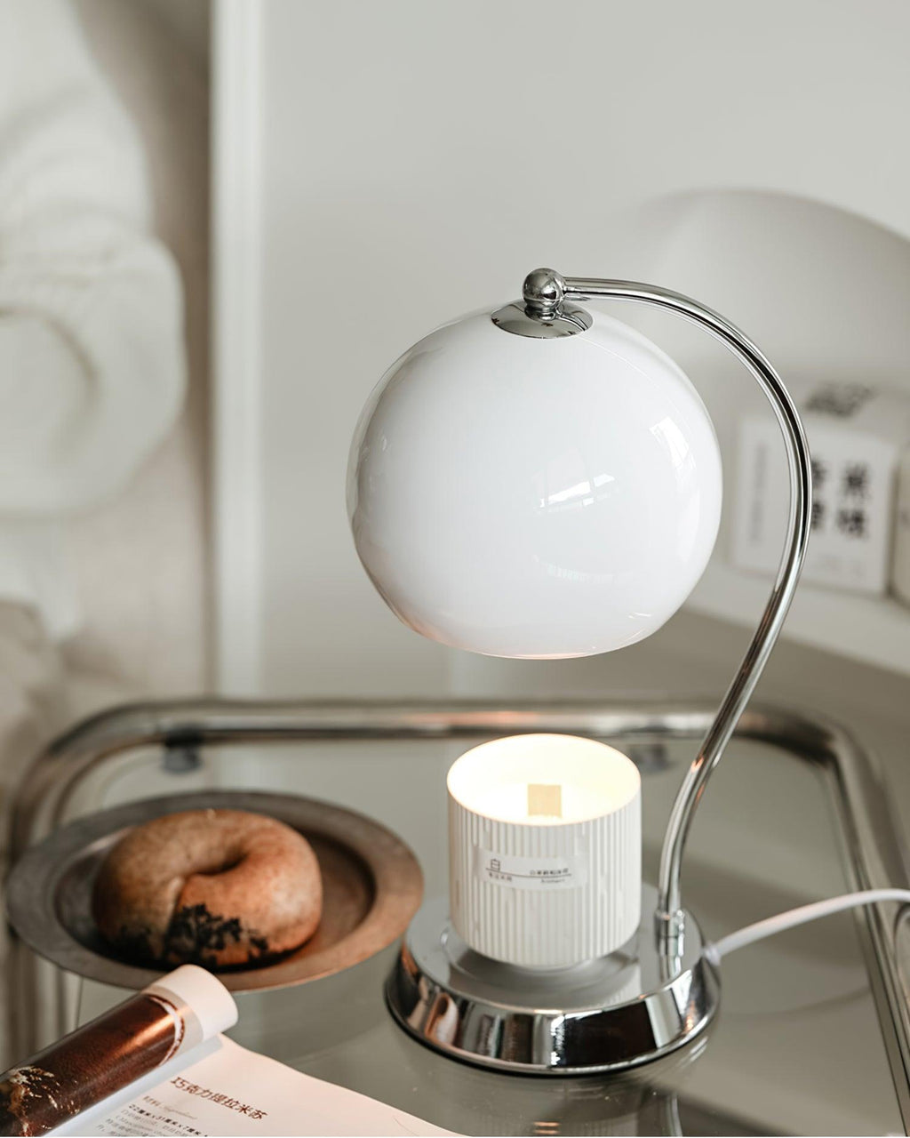 Metal Dennie Warmer Lamp, Bedside Table Lamp, detail 3