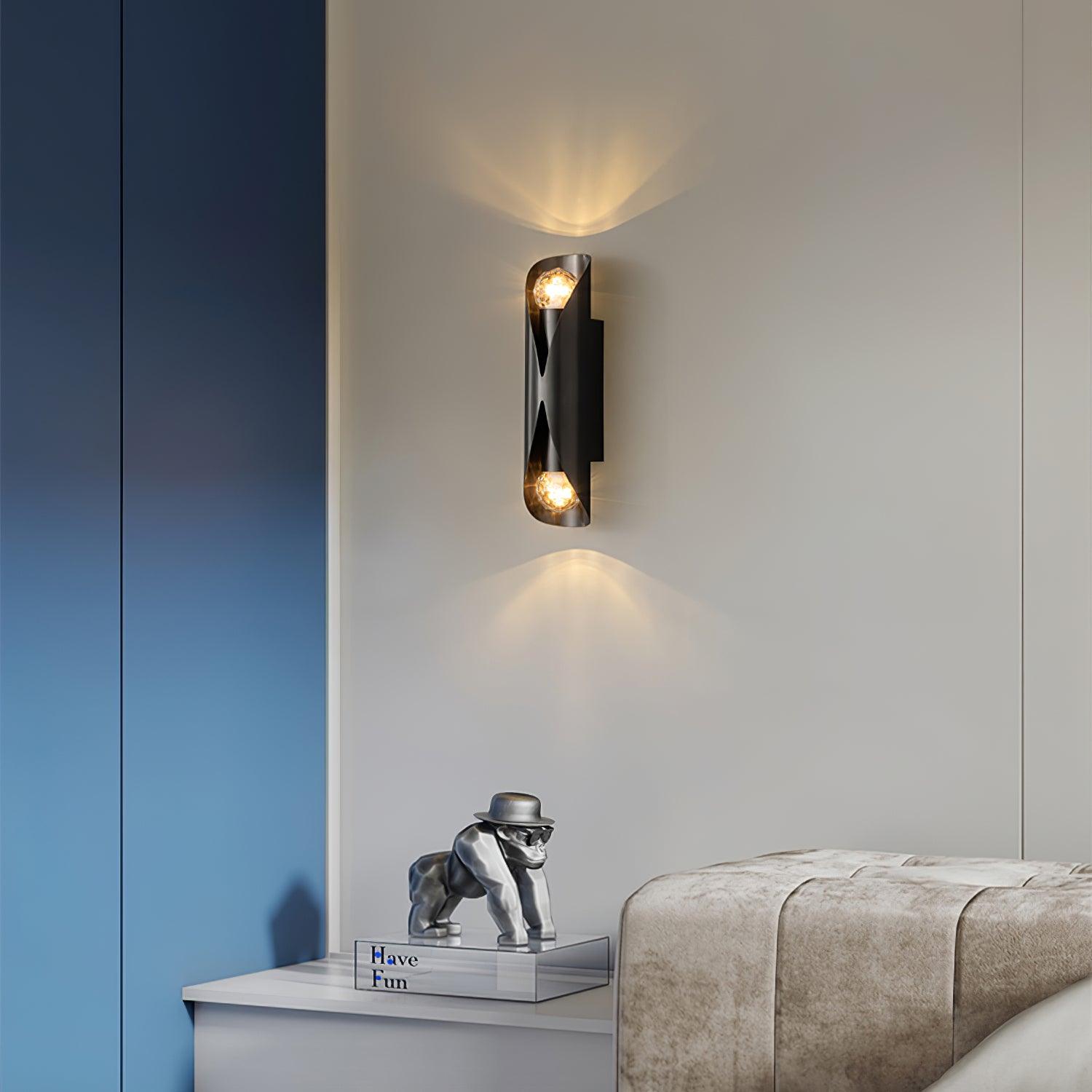 Diamonds Brass Wall Light, Hardwired Wall Sconce, detail 4