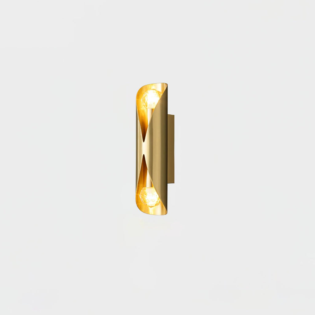 Diamonds Brass Wall Light, Hardwired Wall Sconce, Dia 5.5cm x H 23cm