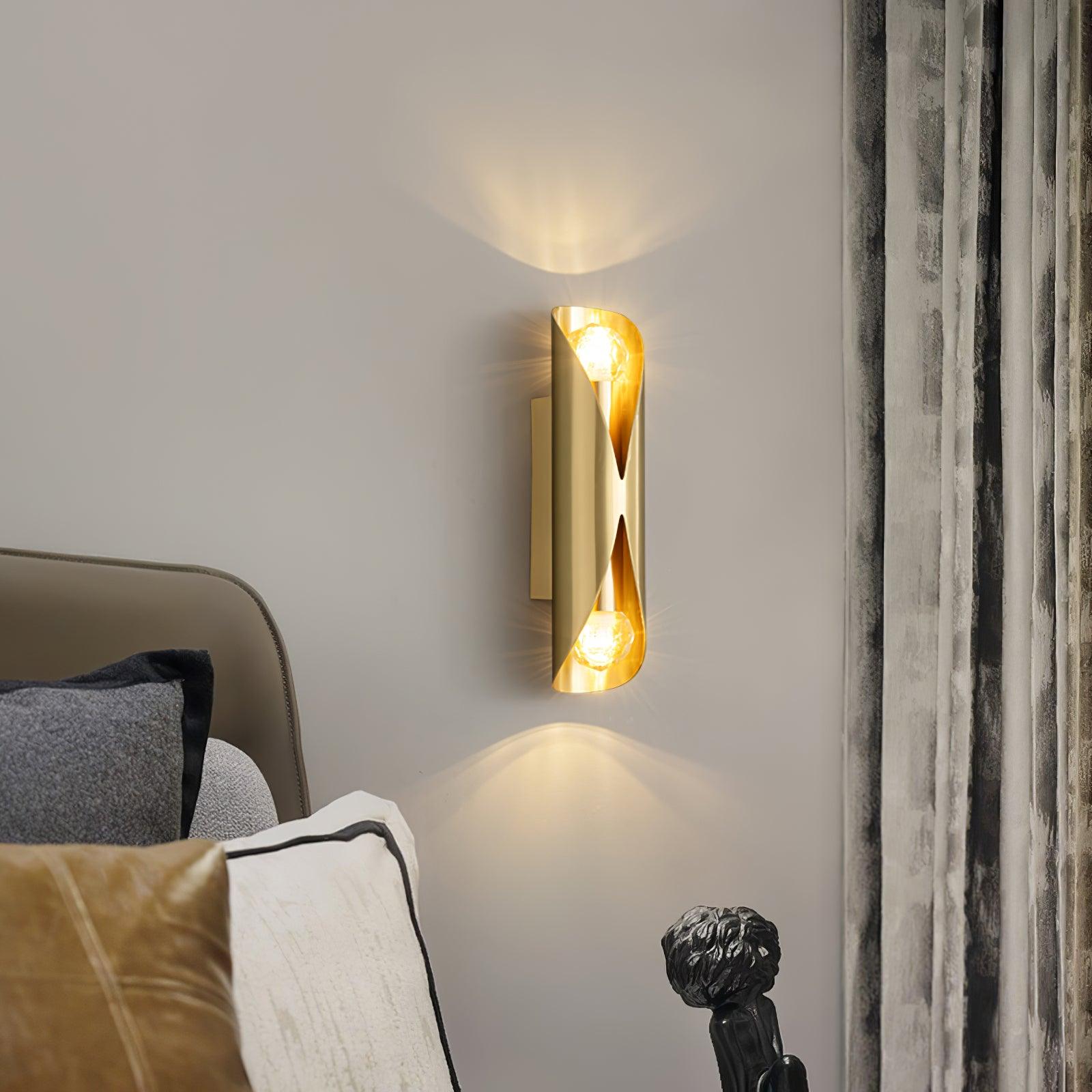 Diamonds Brass Wall Light, Hardwired Wall Sconce, detail 3