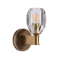 Diamond Crystal Wall Light, Bedroom Wall Sconce, Brass, Dia 12cm x H 23cm