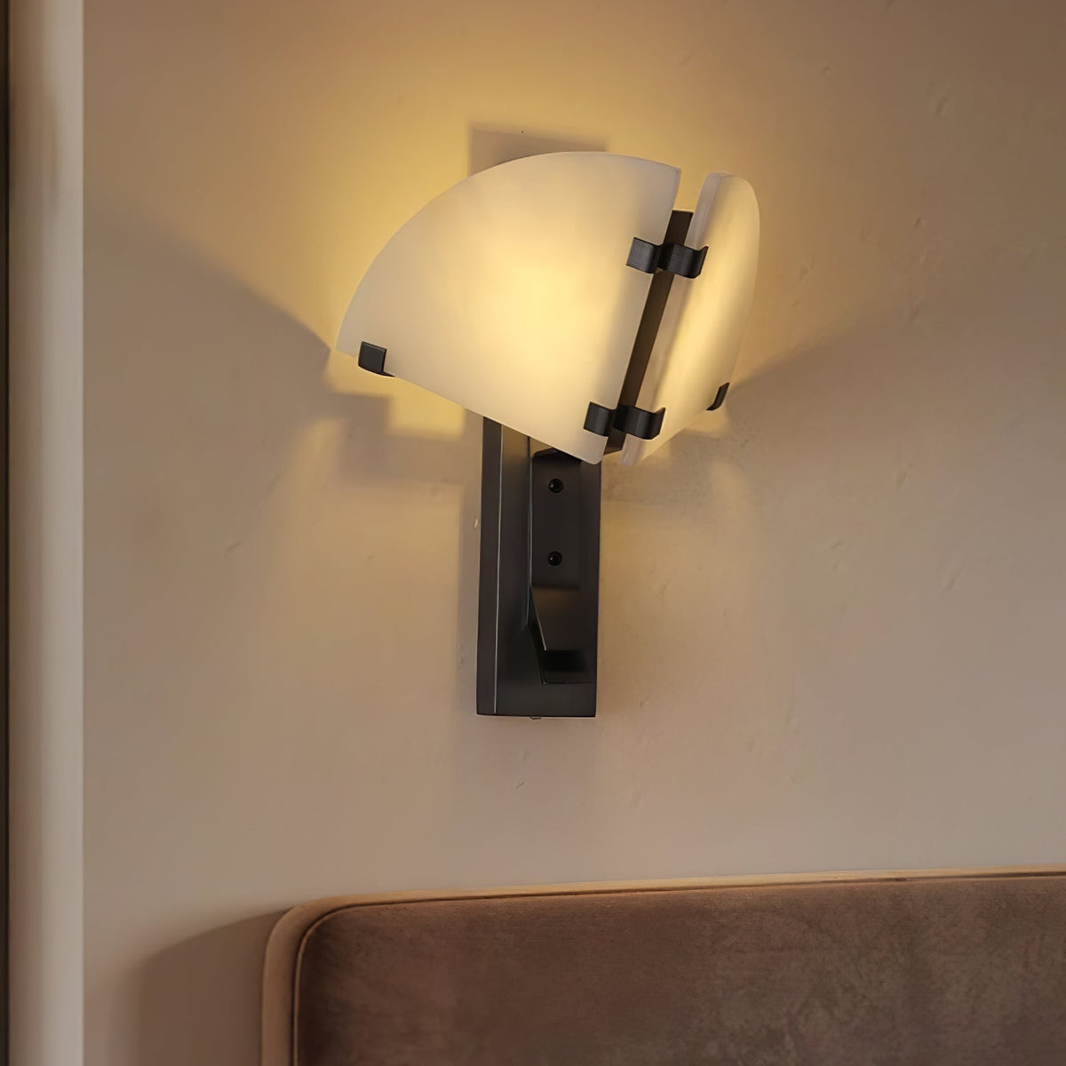 Dione Alabaster Wall Light, Hardwired Wall Sconce, detail 6