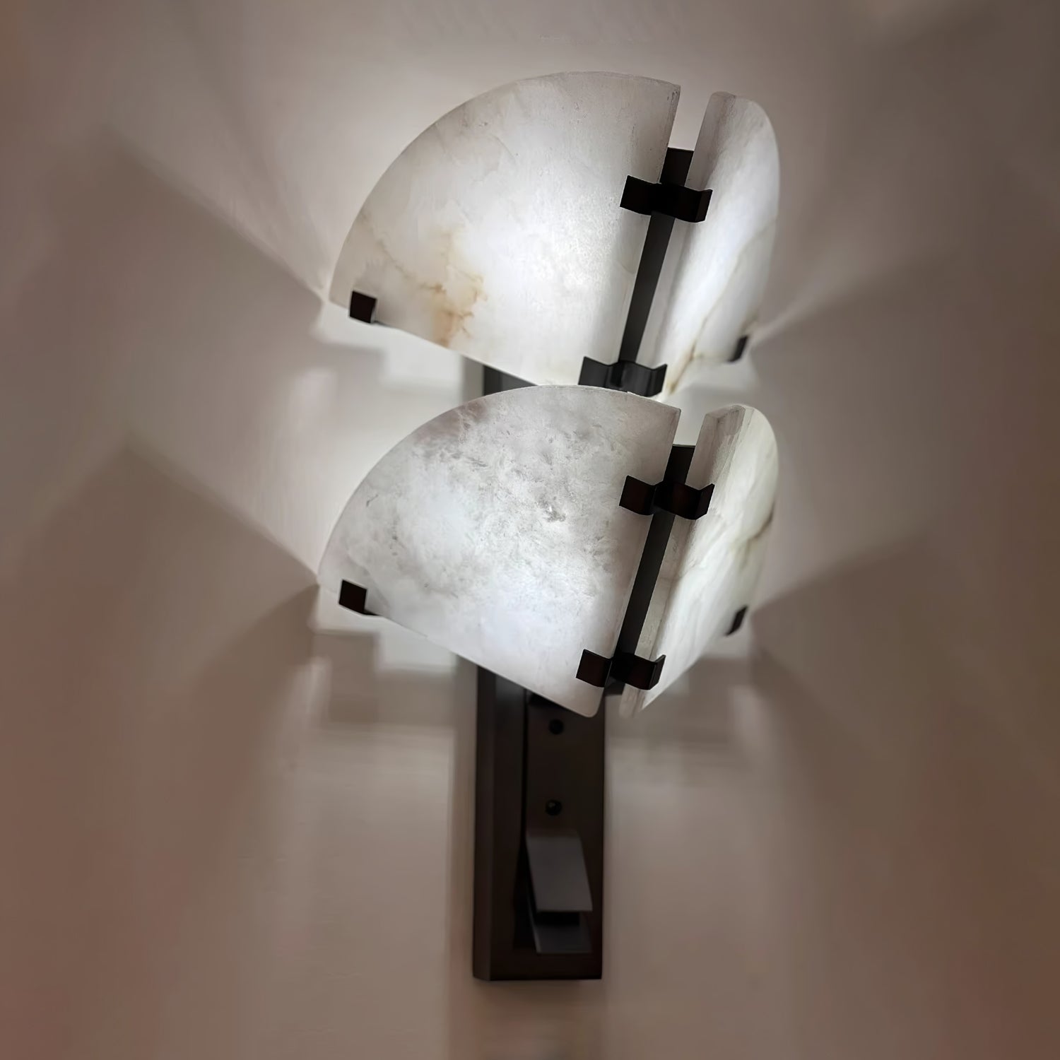 Dione Alabaster Wall Light, Hardwired Wall Sconce, detail 2